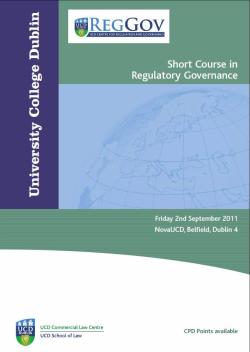 Short Course in Regulatory Governance